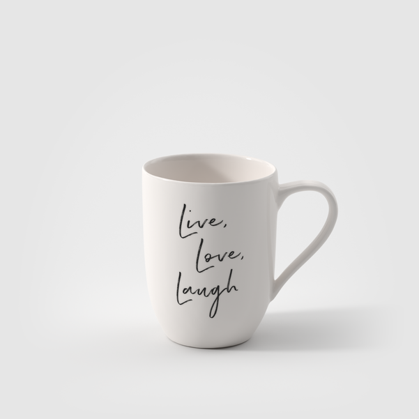 Statement Mug Кружка "Live Love Laugh" ("Живи. Люби. Смейся") 340 мл