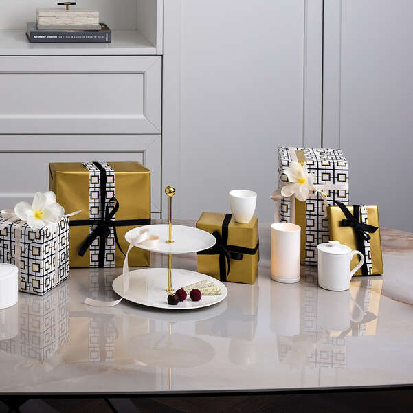 MetroChic Blanc Gifts Этажерка 27 см