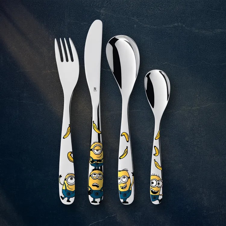 WMF Minions Детский набор столовых приборов, 4 предмета