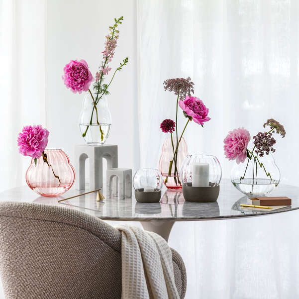 Rose Garden Glass Ваза 20 см pink