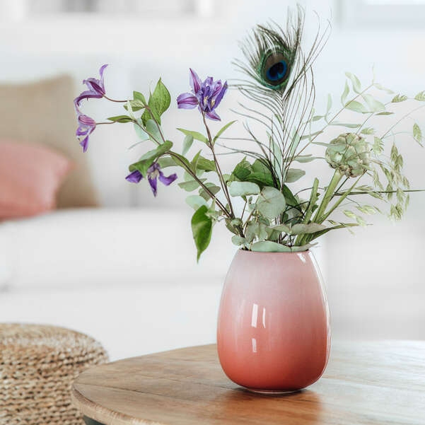 Perlemor Home Ваза высокая 18см розовая