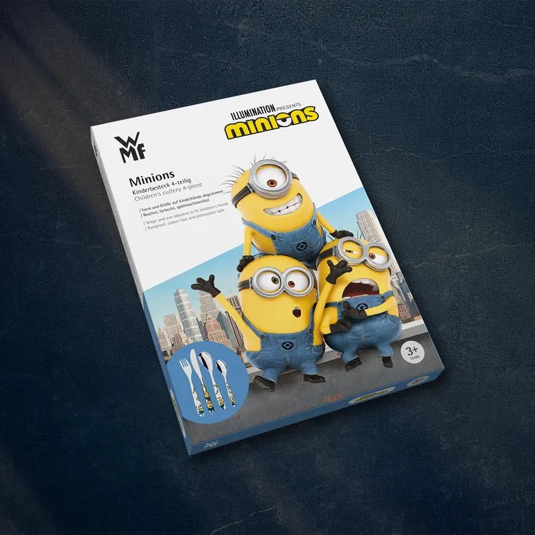 WMF Minions Детский набор столовых приборов, 4 предмета