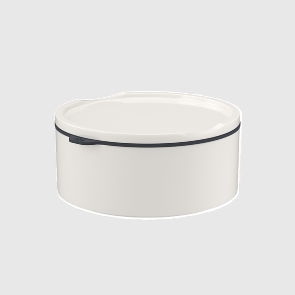 Ланч-бокс M круглый белый