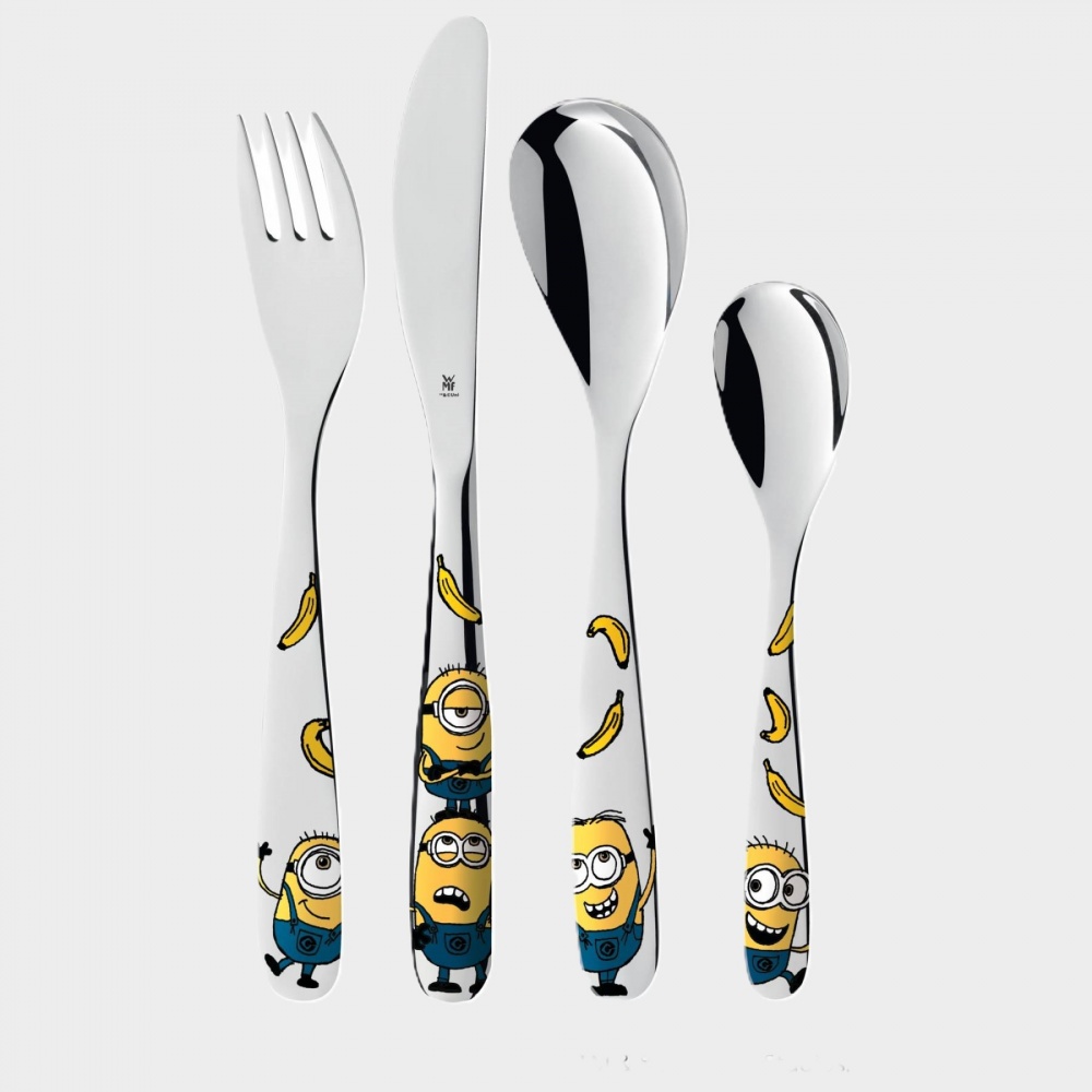 WMF Minions Детский набор столовых приборов, 4 предмета