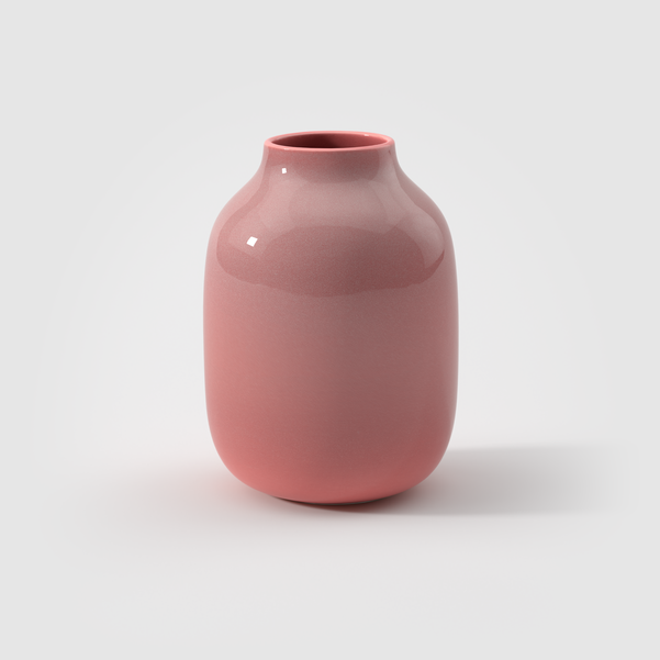 Ваза высокая 22см розовая