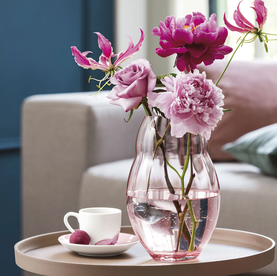 Rose Garden Glass Ваза 20 см pink