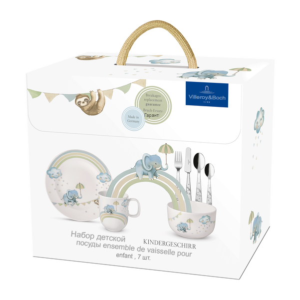 Walk like an Elephant Набор детской посуды, 7 предметов