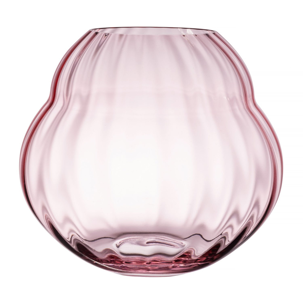 Rose Garden Glass Ваза подсвечник 17 см pink