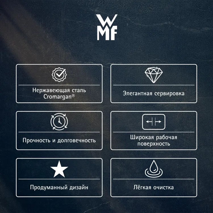 WMF Lounge Поднос черный для сервировки.