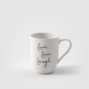 Statement Mug Кружка "Live Love Laugh" ("Живи. Люби. Смейся") 340 мл