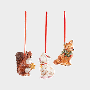 Nostalgic Ornaments Набор украшений "Лесные животные", 3 предмета