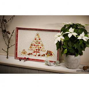 Прямоугольное блюдо для торта большое 39х27 см